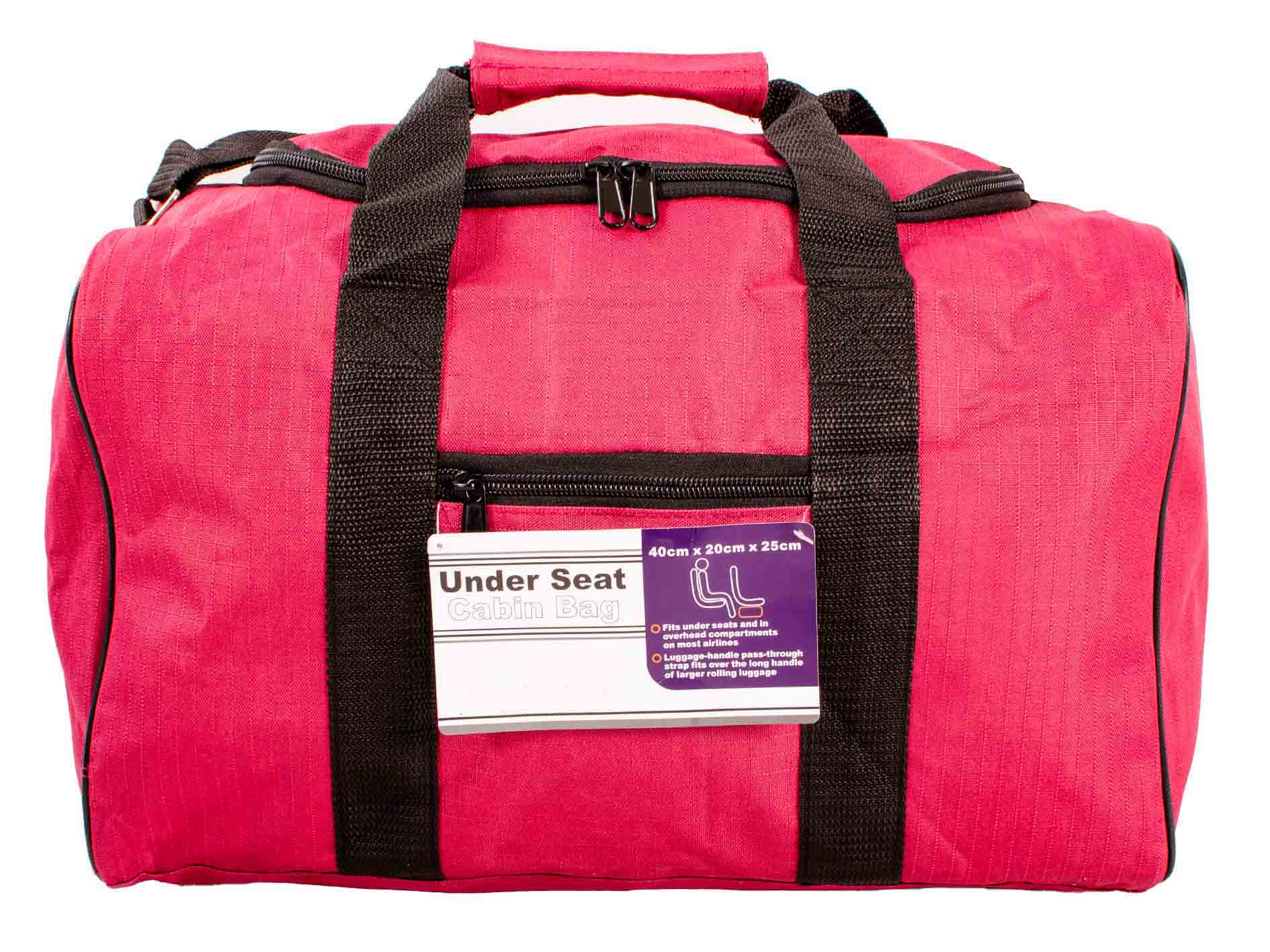 JBTB65 RED UNDER SEAT CABIN BAG W/ADJUSTABLE STRAP BOX OF 20 [JBTB65
